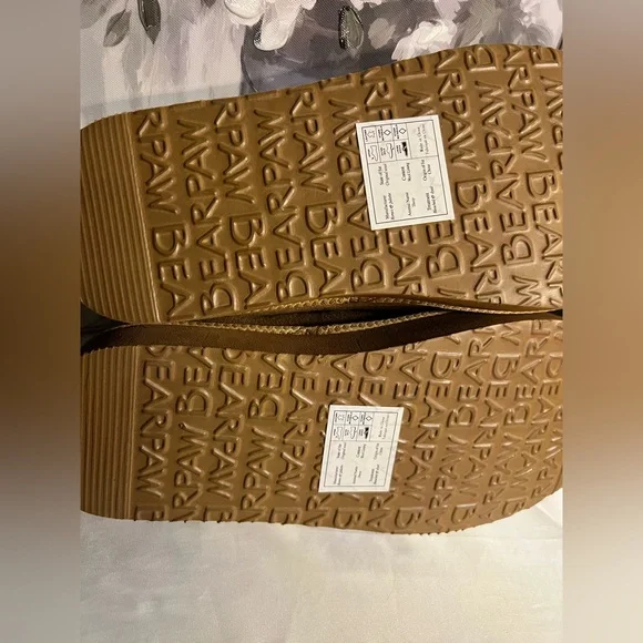 🤎BEARPAW WOMENS CAROLINE GENUINE SUEDE PLATFORM SHEARLING SLIPPERS/SLIDES-SZ 10🤎 - Picture 11 of 11